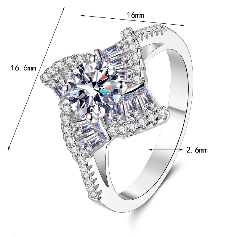 Moissanite Engagement Ring 1 Carat - Apaison – bagues en moissanite scintillante
