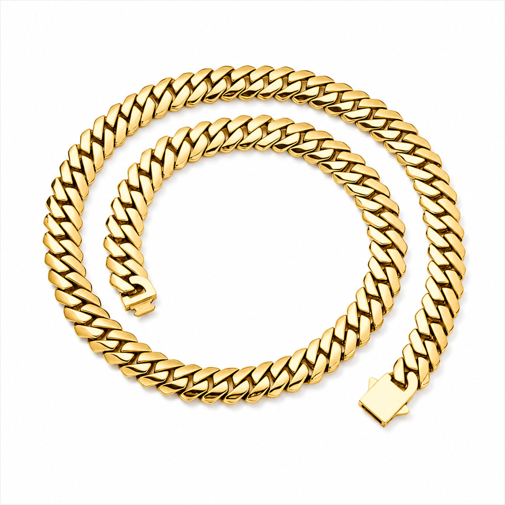 Cuban Link Chain 12Mm - Collier chaîne cubaine Miami en acier