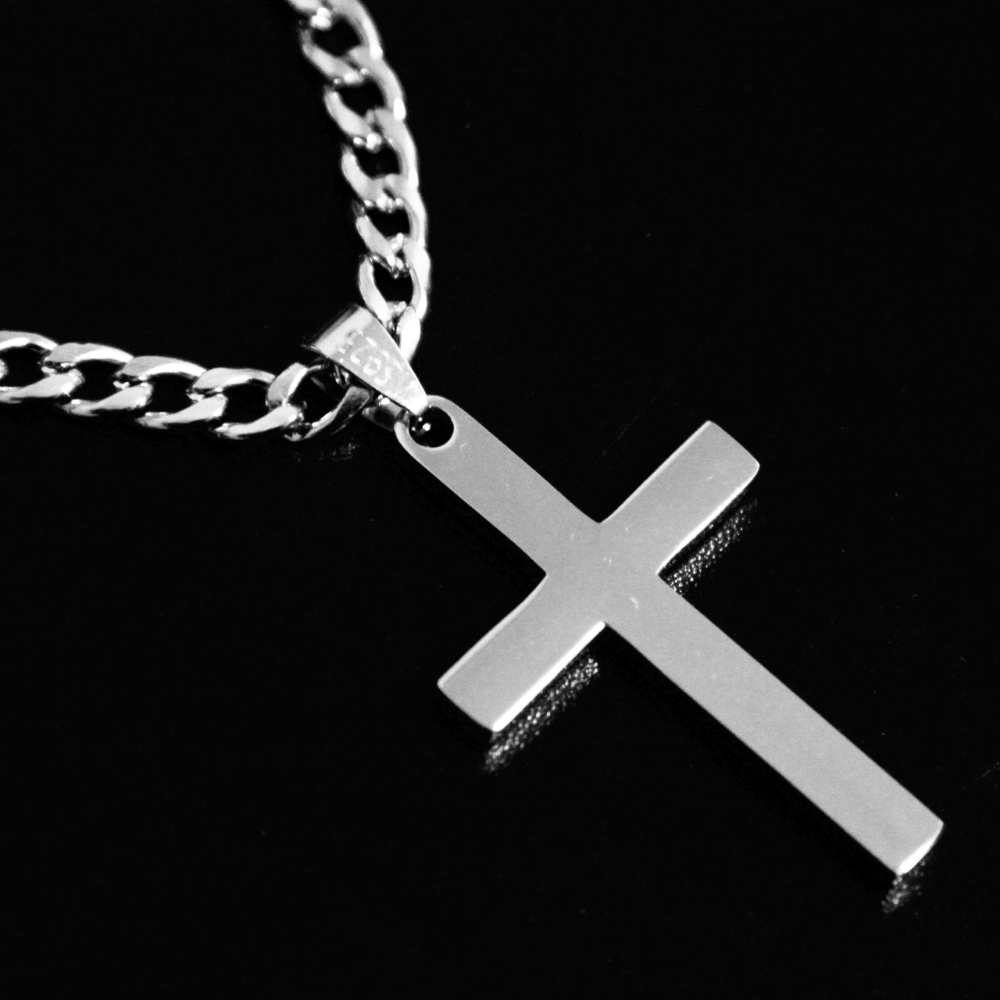 Collier croix en argent regard - 925 Sterling Silver Chain Necklace Men avis et prix