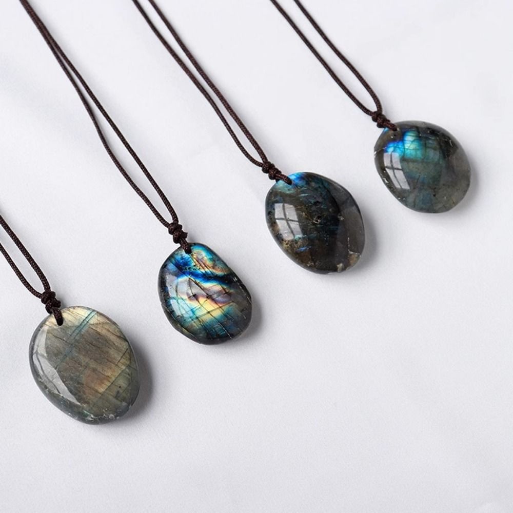 Pendentif en labradorite natur - Crystal Pendant Necklace Natural Stone avis et prix