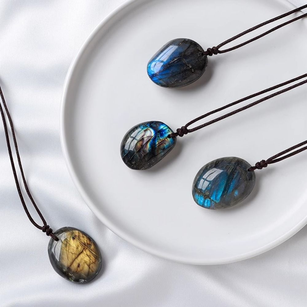 Pendentif en labradorite natur - Crystal Pendant Necklace Natural Stone avis et prix