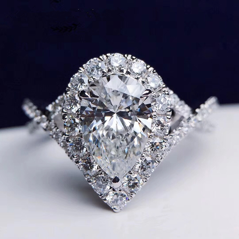 Bague de fiançailles en or bla - Moissanite Engagement Ring 1 Carat avis et prix