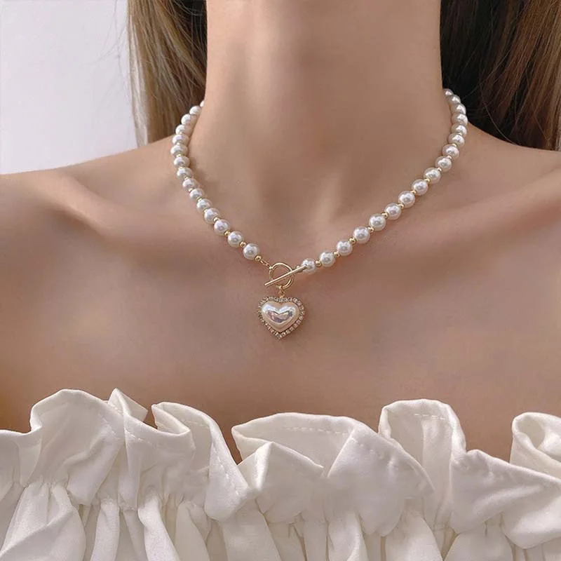 Collier ras du cou Vintage en  - Pearl Choker Necklace Vintage avis et prix