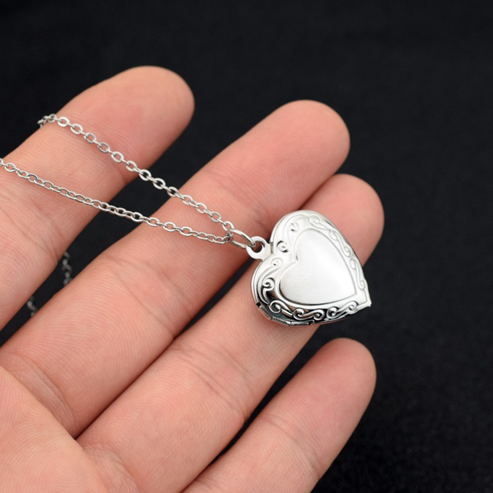 1 cadre Photo en forme de coeu - Heart Locket Necklace Photo avis et prix
