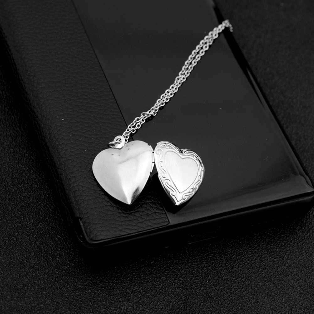 1 cadre Photo en forme de coeu - Heart Locket Necklace Photo avis et prix