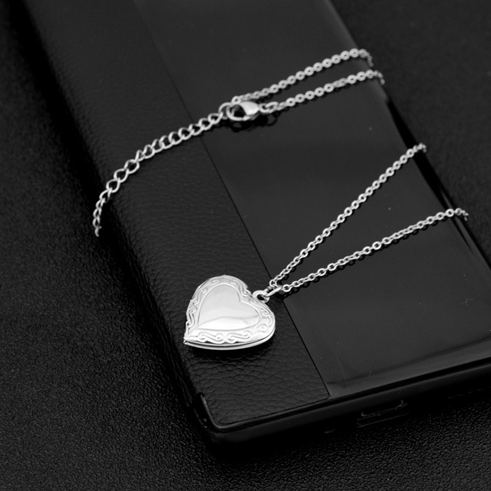 1 cadre Photo en forme de coeu - Heart Locket Necklace Photo avis et prix