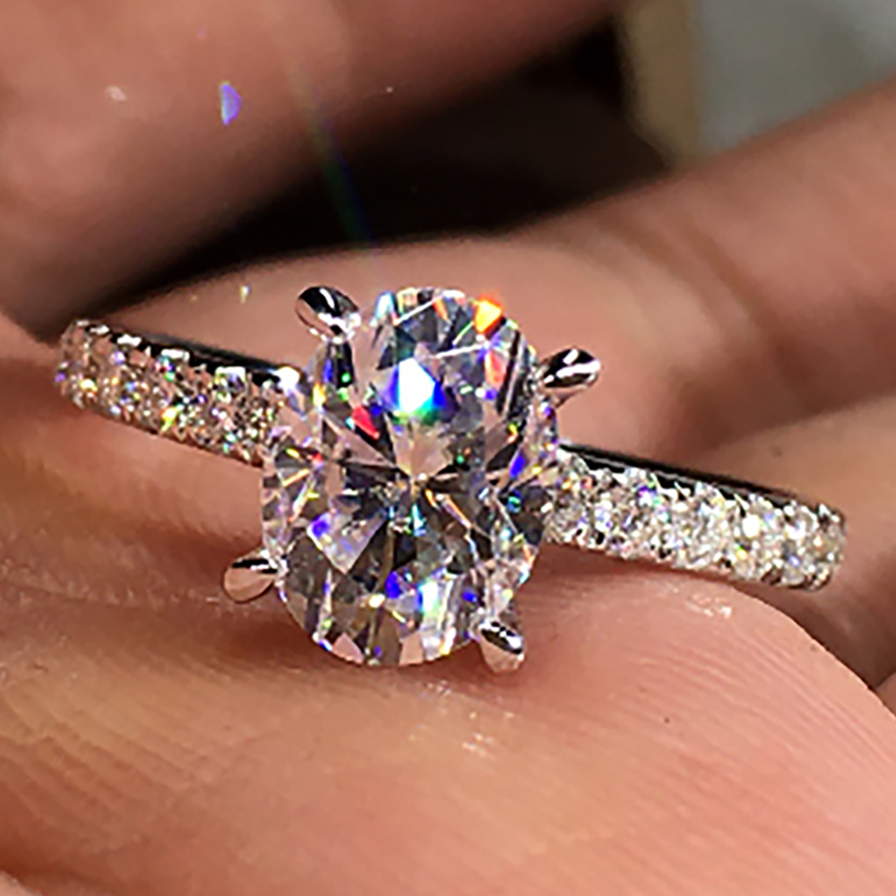 Bague de fiançailles ou d'anni - Moissanite Engagement Ring 1 Carat avis et prix