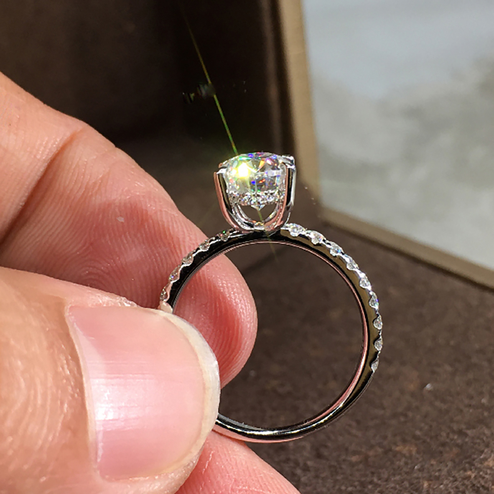 Bague de fiançailles ou d'anni - Moissanite Engagement Ring 1 Carat avis et prix