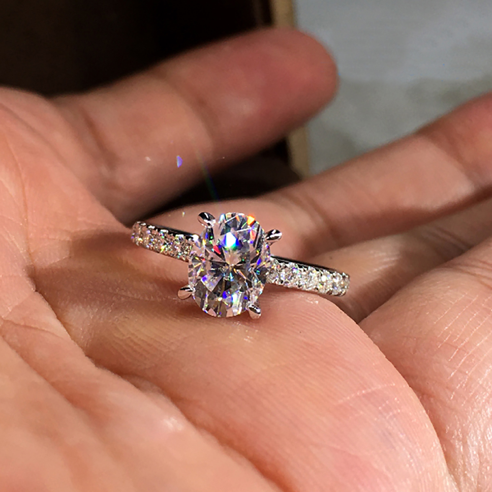 Bague de fiançailles ou d'anni - Moissanite Engagement Ring 1 Carat avis et prix
