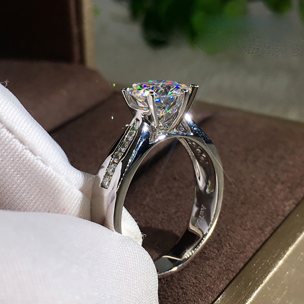 Bague de fiançailles en or bla - Moissanite Engagement Ring 1 Carat avis et prix