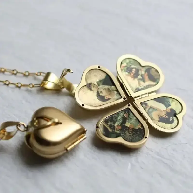 Collier Vintage pliant multico - Heart Locket Necklace Photo avis et prix