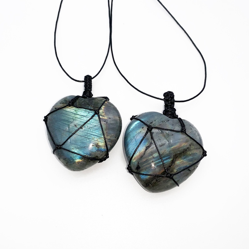 Collier pendentif en forme de  - Crystal Pendant Necklace Natural Stone avis et prix