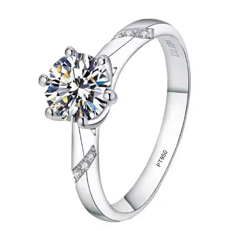Eldorado Gold - Bague en plati - Moissanite Engagement Ring 1 Carat avis et prix