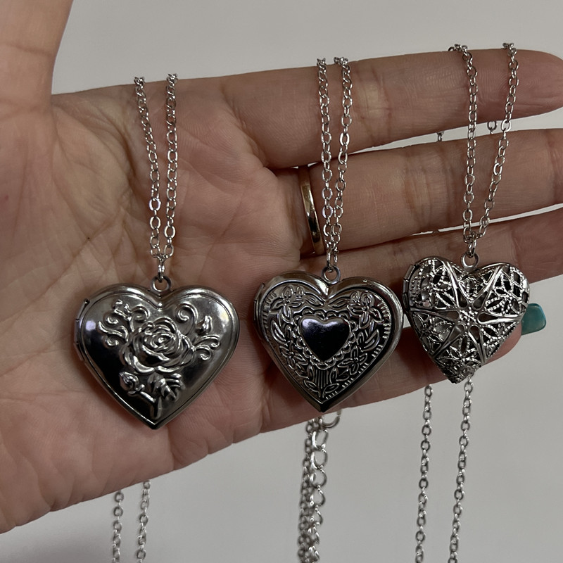 Coeur cadre Photo pendentif co - Heart Locket Necklace Photo avis et prix