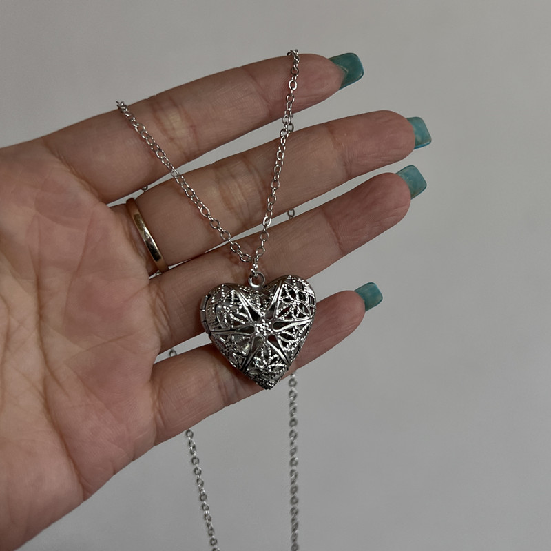 Coeur cadre Photo pendentif co - Heart Locket Necklace Photo avis et prix
