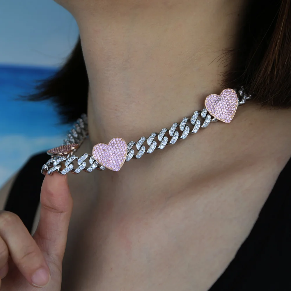 Collier ras du cou en zircon c - Cuban Link Chain 12Mm avis et prix