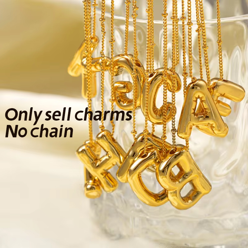 CARLIDANA-Colliers à bulles en - Initial Letter Necklace 18K Gold avis et prix