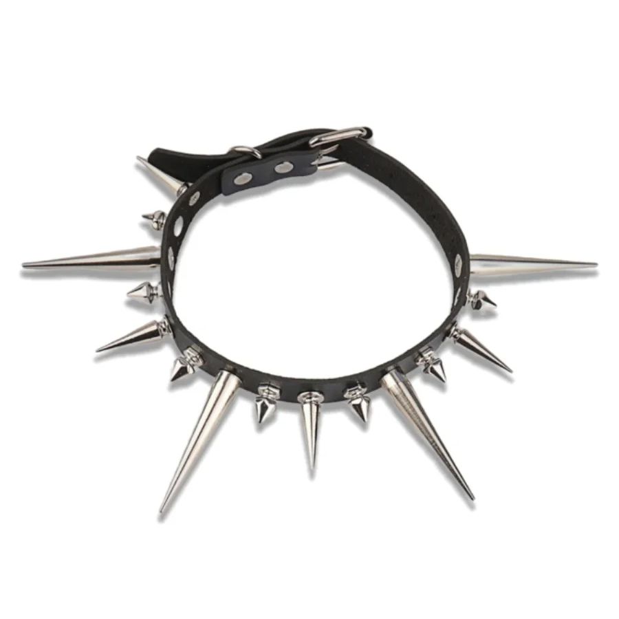 Goth Long Spike tour de cou Pu - Goth Punk Spike Choker avis et prix