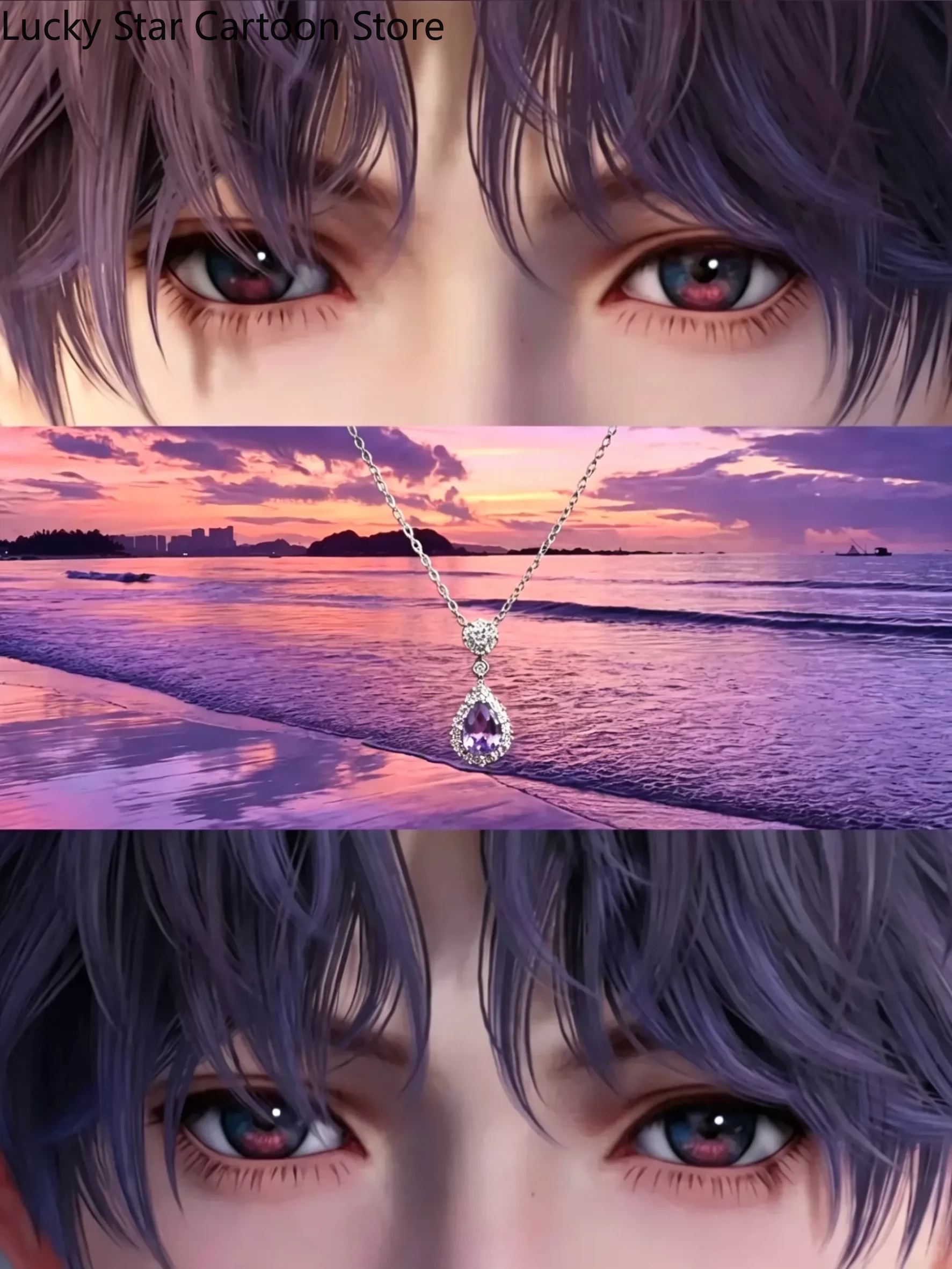 Collier pendentif avec yeux de - Anime Pendant Necklace avis et prix