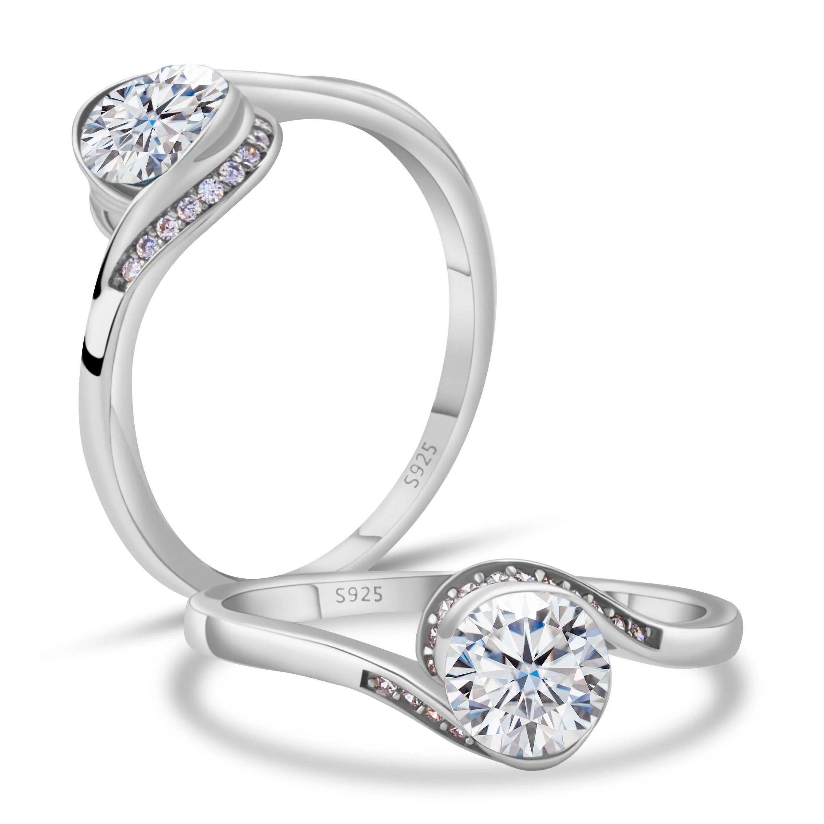 Bague de fiançailles pour femm - Moissanite Engagement Ring 1 Carat avis et prix